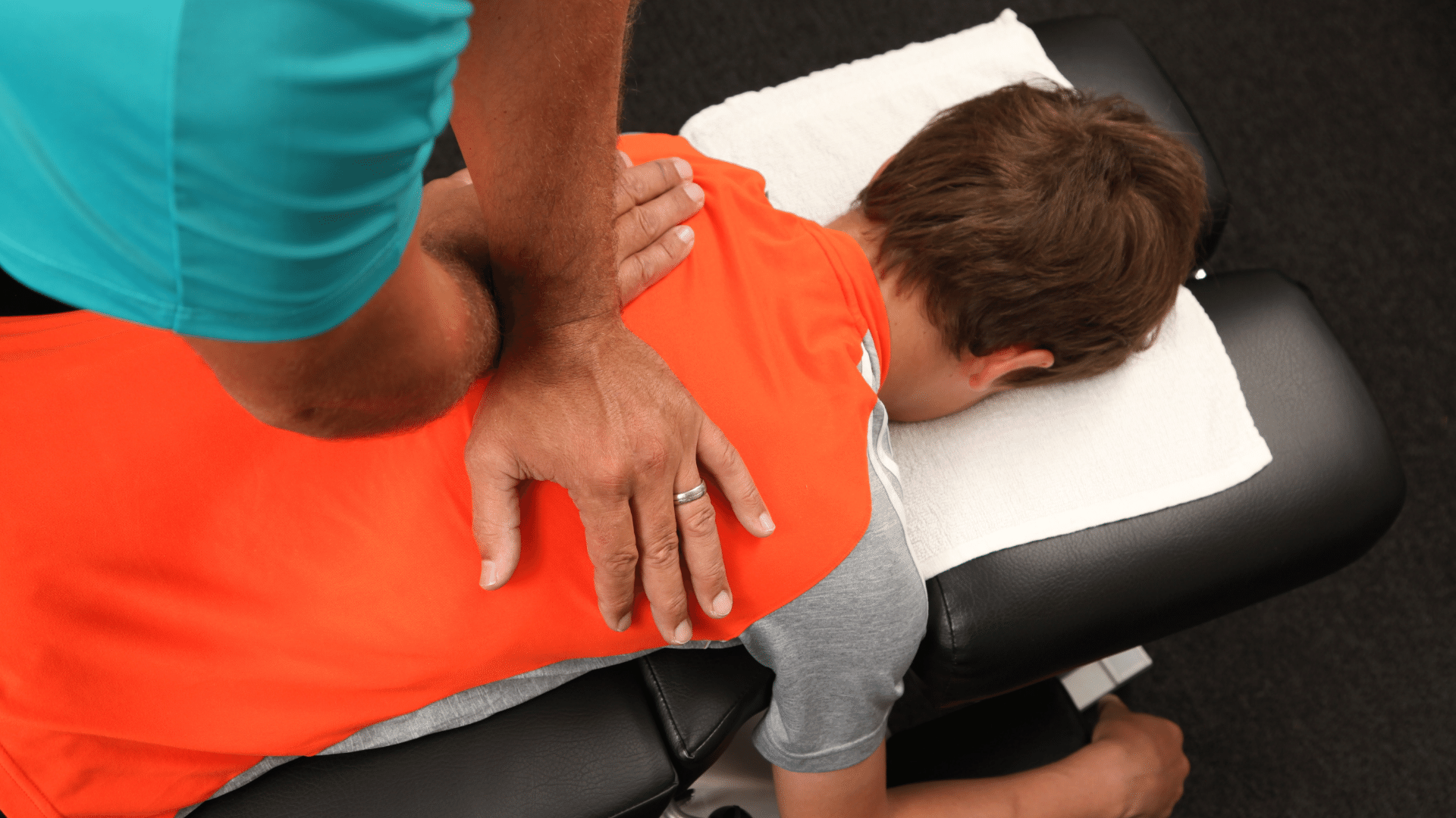 child receiving chiropractic care